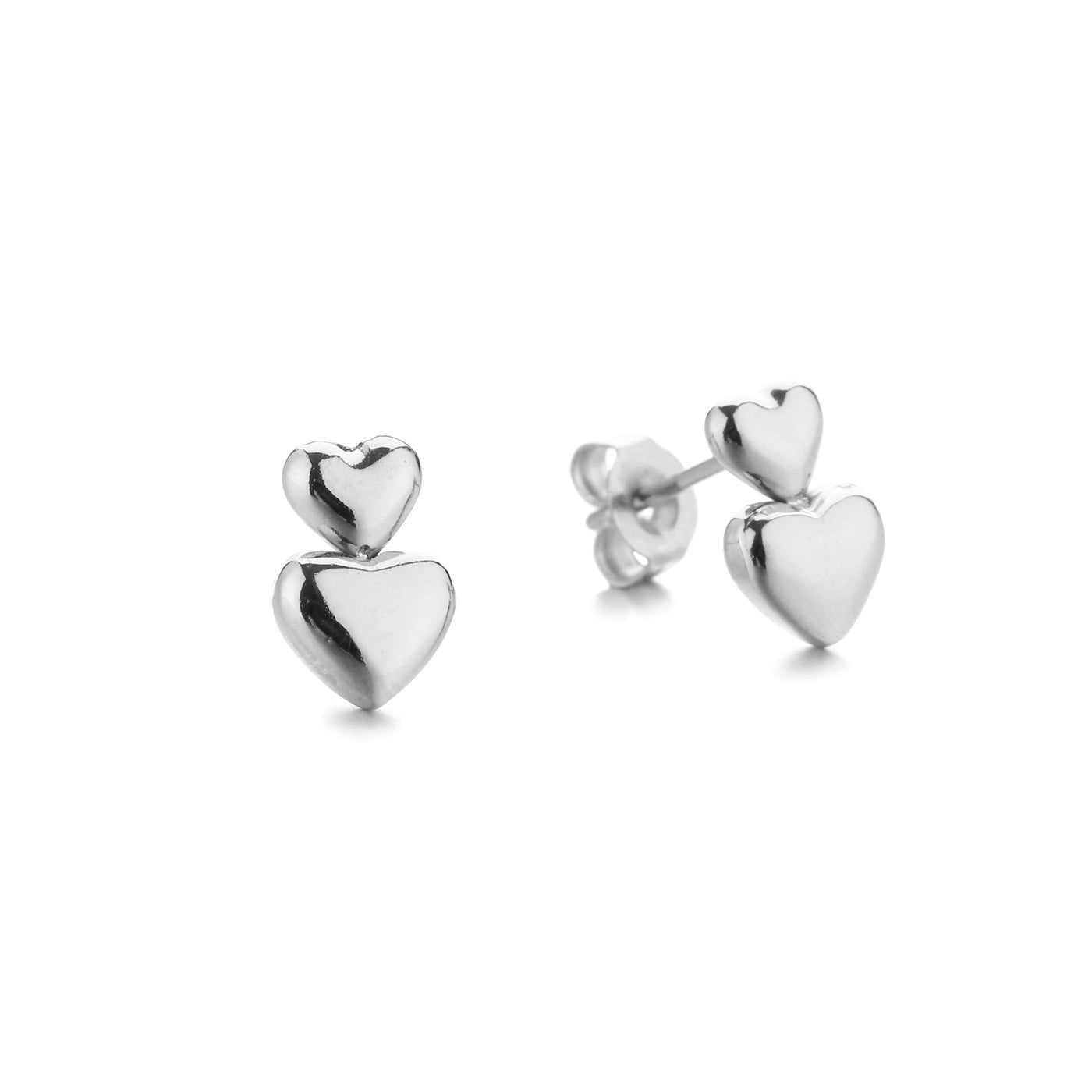 Earstud | Double heart